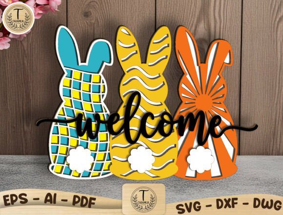 Download Bunny Door Hanger Laser Cut File SVG - Laser cut file Collection
