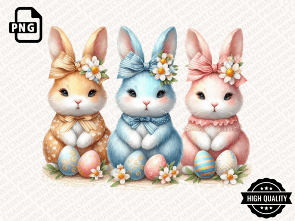 Download Happy Easter PNG Coquette Easter Bunny - Premium Bundle