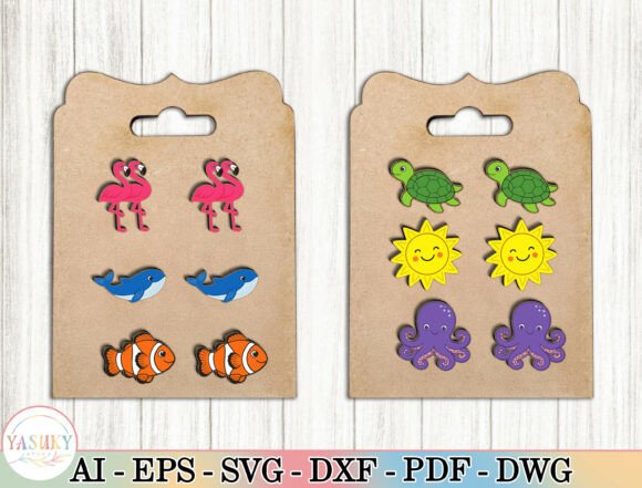 Download Summer Stud Earrings Laser Cut Files Svg - Laser cut file Collection