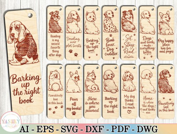 Download Dog Bookmark Laser Cut File SVG Bundle - Laser cut file Collection