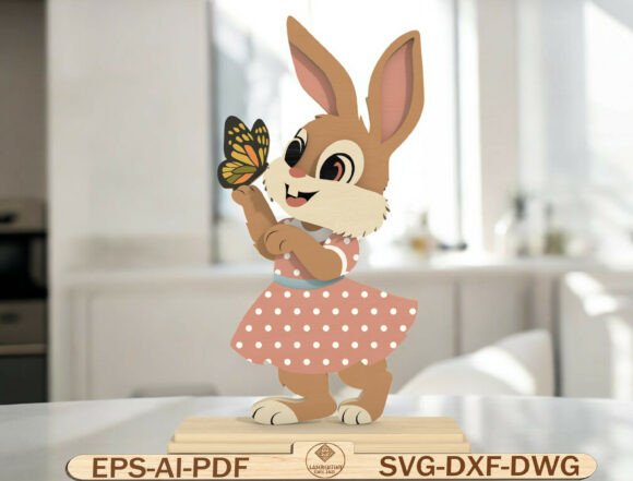 Download Girl Easter Bunny Laser Cut File - Laser cut file Collection