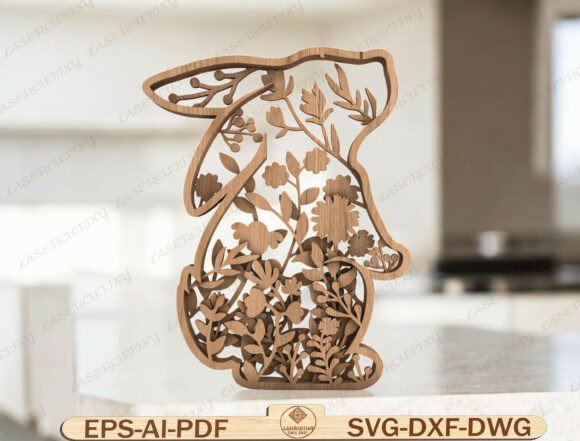 Download Easter Wooden Bunny Laser Cut File - Laser cut file Collection