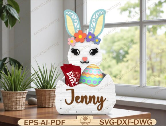 Download Easter Bunny Basket Laser Cut File - Laser cut file Collection