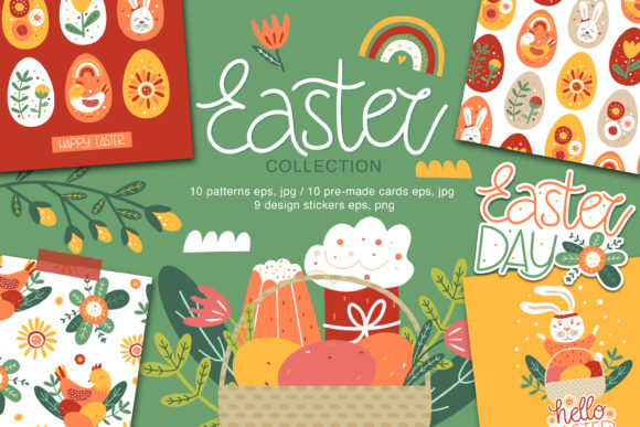 Download Easter Collection. Pattern, Card, Sticke - Easter collection Collection