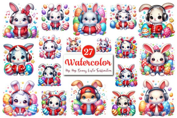 Download Hip Hop Bunny Easter PNG Clipart Bundle - Premium Bundle