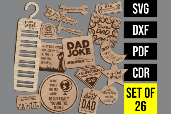 Download Laser Cut Files - DAD GIFTS MEGA SET - Laser cut file Collection